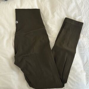 Lululemon high rise Align Green Leggings 25”